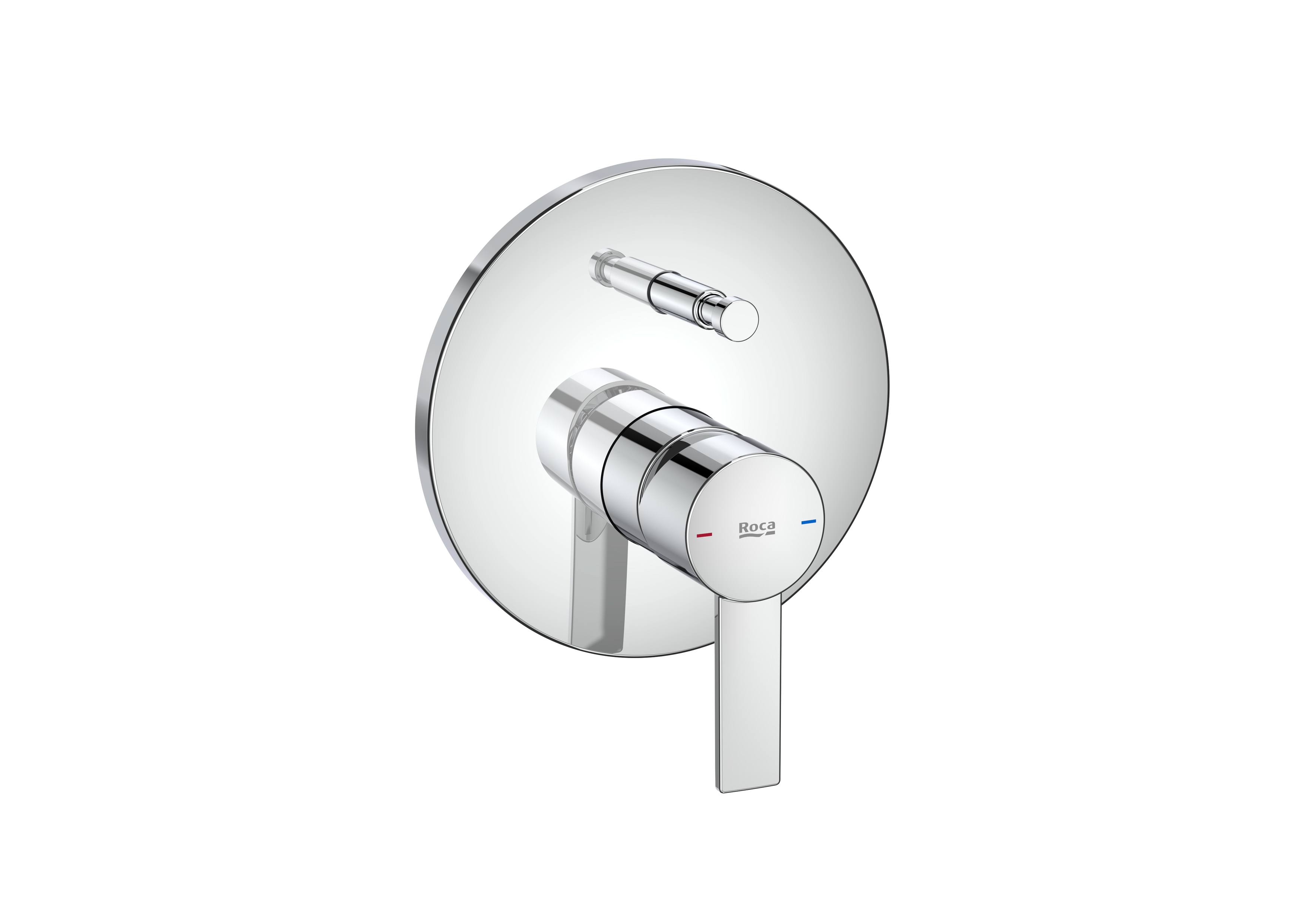 Built-in bath-shower mixer (2 ways) - Chrome
