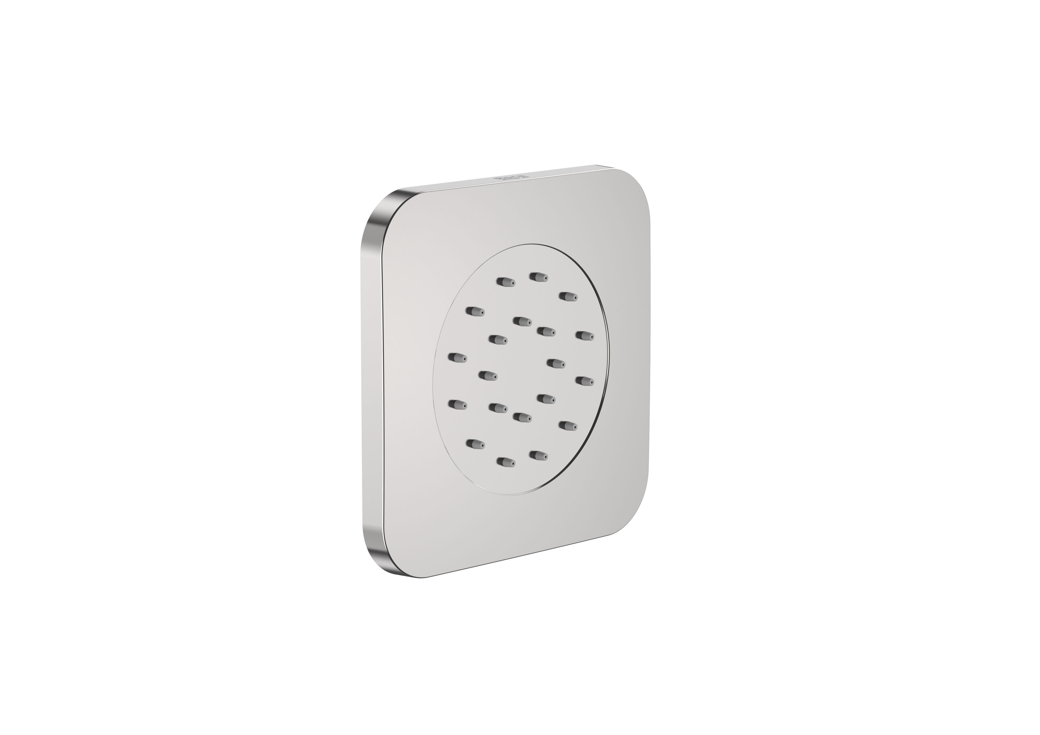 Concealed swivel jet for shower spaces
