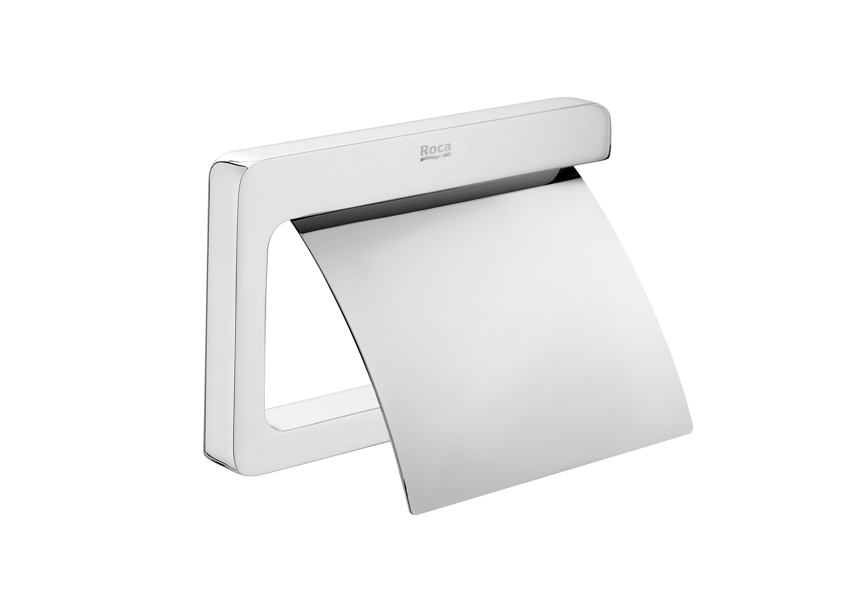 Toilet roll holder with cover - Chrome