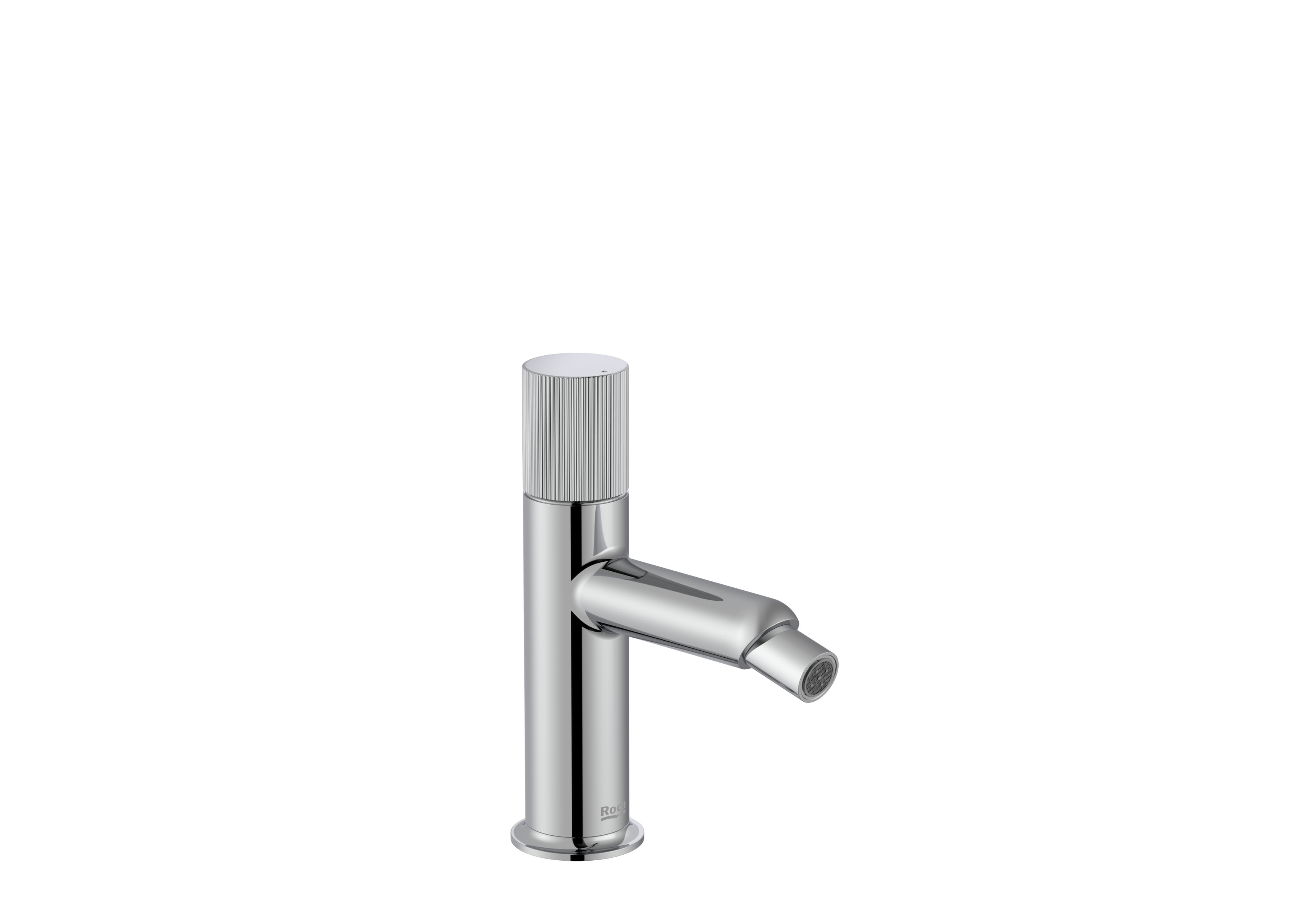Bidet mixer smooth body with Stripe handle - Chrome