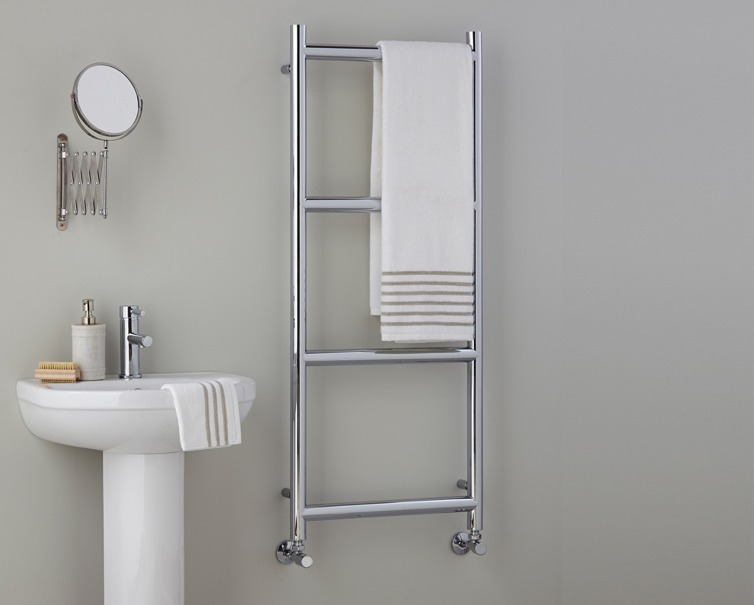 Contemporary Grace Towel Rail Dual Energy Only - Chrome 1200x500