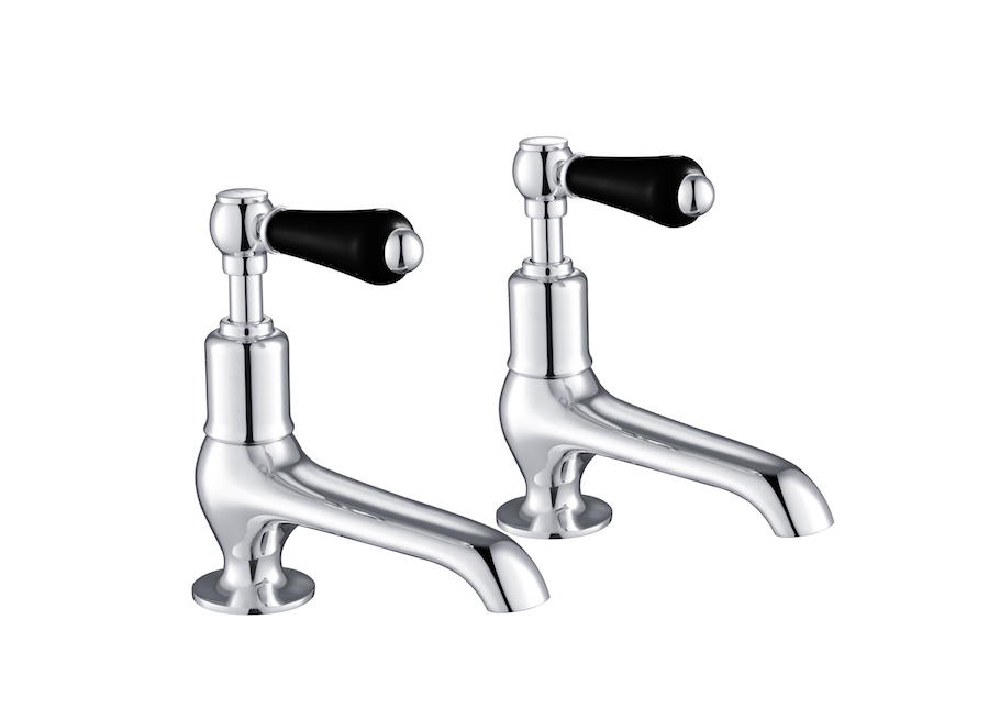 JTP - Grosvenor, Black Lever Long Nose Basin Taps