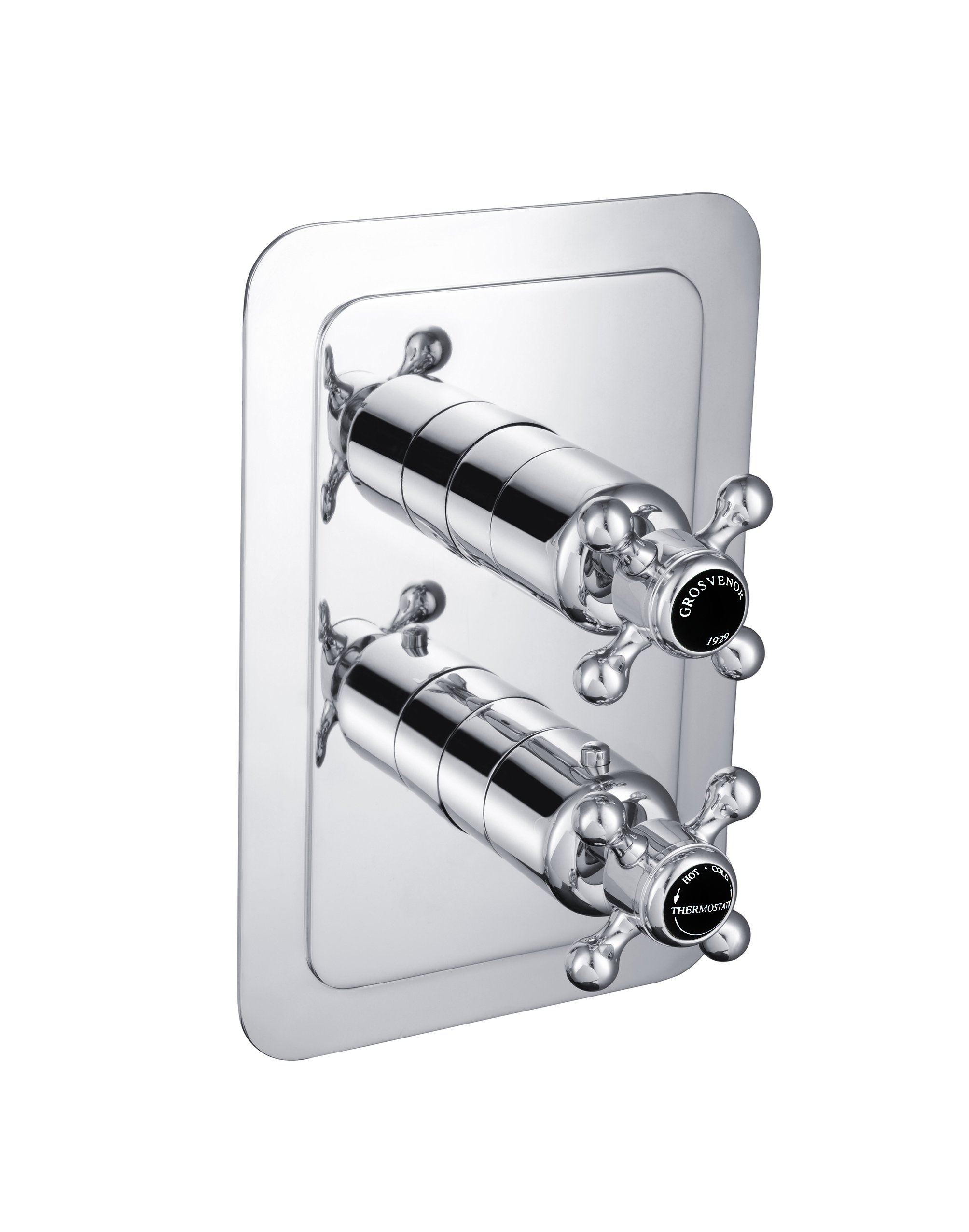 JTP - Grosvenor Black, Cross Thermostatic 1 Outlet Shower Valve