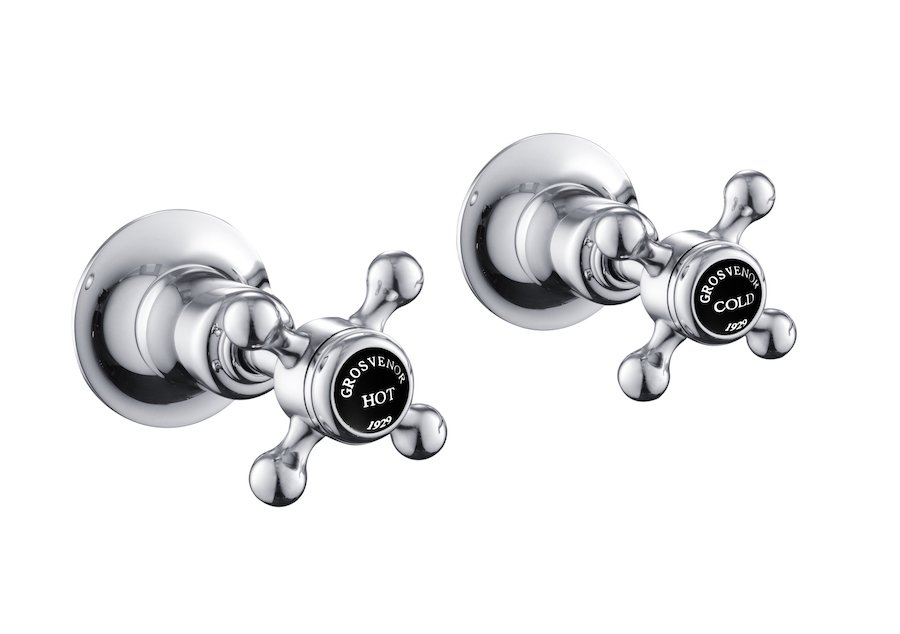 JTP - Grosvenor Black, Cross Wall Valves