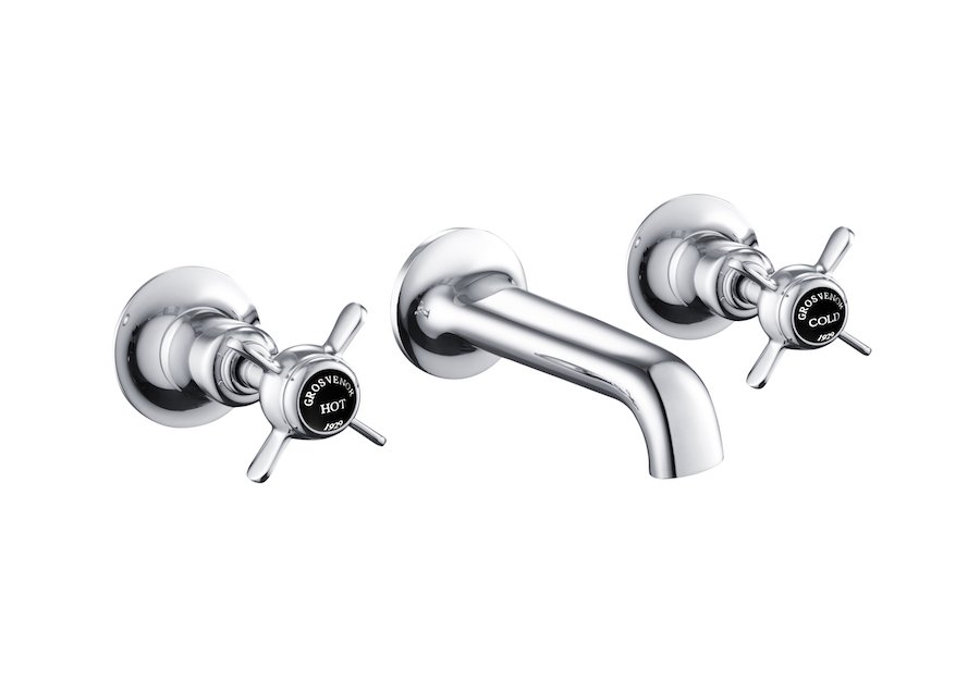 JTP - Grosvenor Black, Pinch 3 Hole Basin Mixer