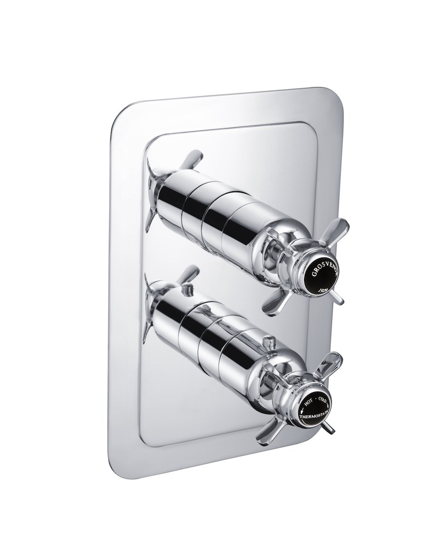 JTP - Grosvenor Black, Pinch Thermostatic 1 Outlet Shower Valve