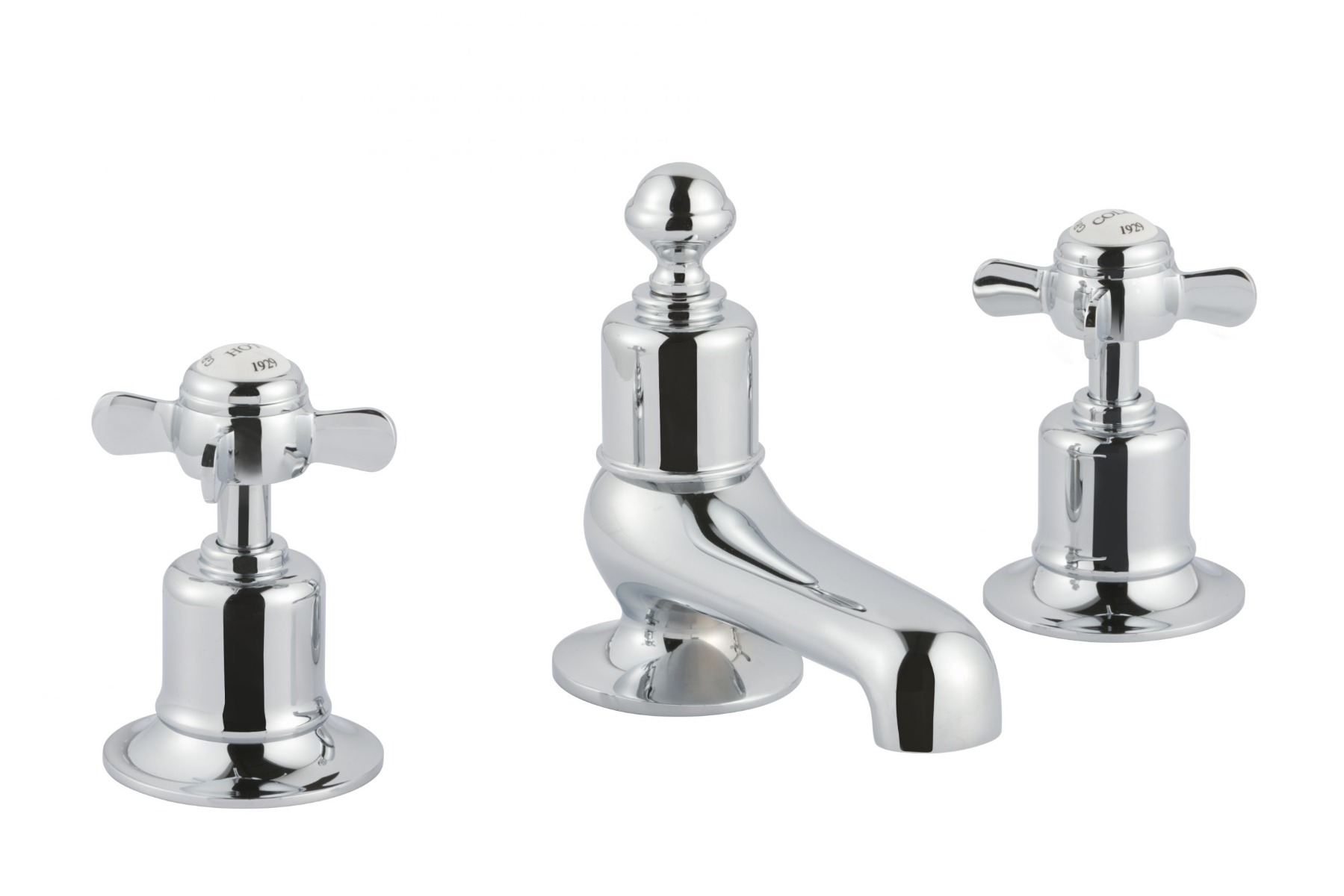 JTP - Grosvenor Pinch 3 Hole Deck Mounted Basin Mixer