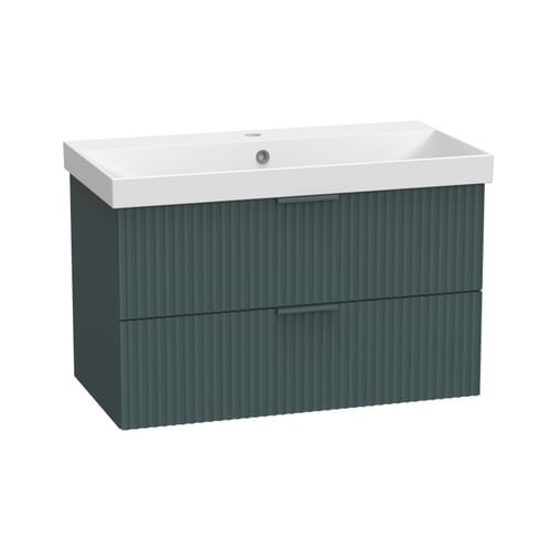 Cadence 800 Fluted Wall Mounted Unit - Viridian Green