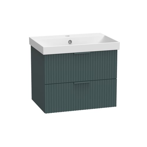 Cadence 600 Fluted Wall Mounted Unit - Viridian Green