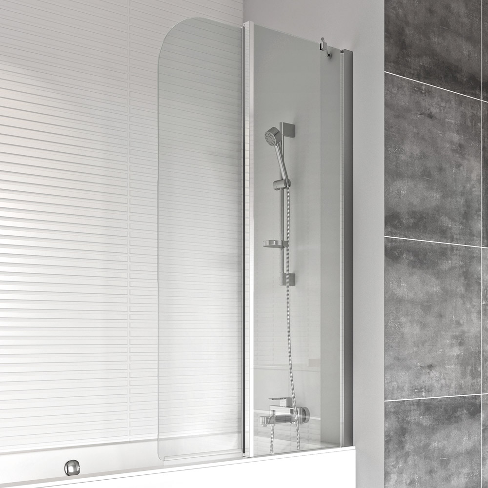 Haven6 Curved Inward Folding Bath Screen 1500 x 910mm