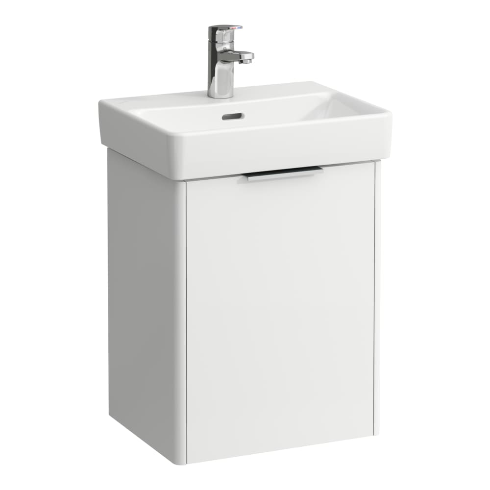 Base Vanity unit 1 door right hinged White Glossy