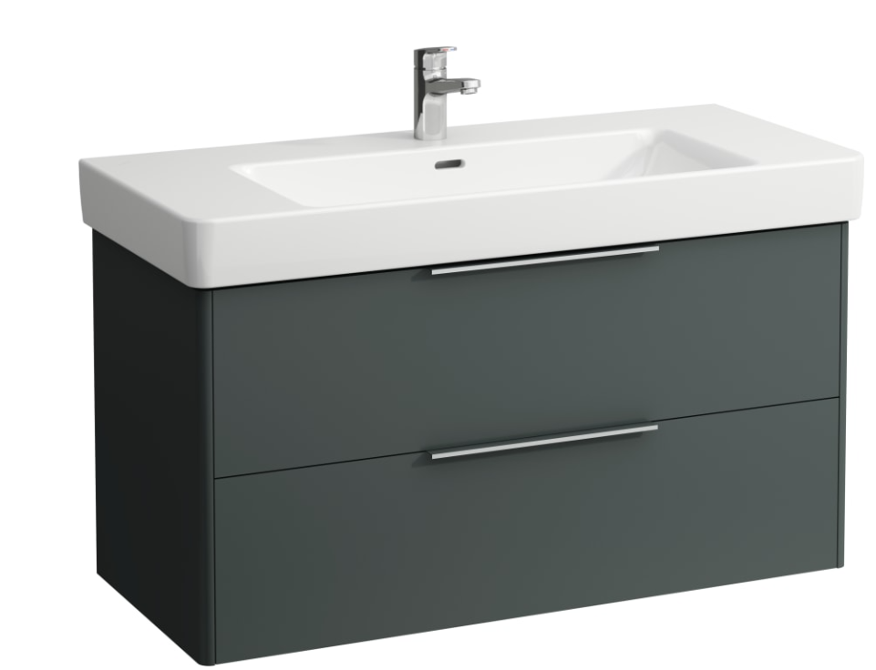 Base Vanity unit, 2 drawers - Traffic Grey