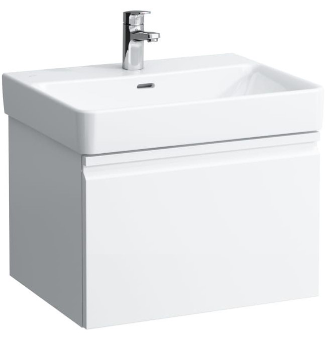 Vanity unit, 1 drawer, matches washbasin 810963-Matt White