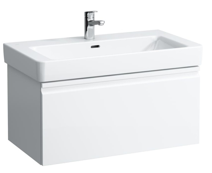 Vanity unit, 1 drawer, matches washbasin 813965-MATT WHITE