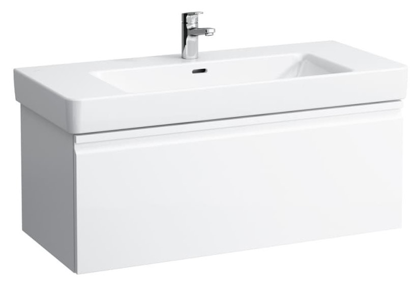 Vanity unit, 1 drawer, matches washbasin 813966- WHITE