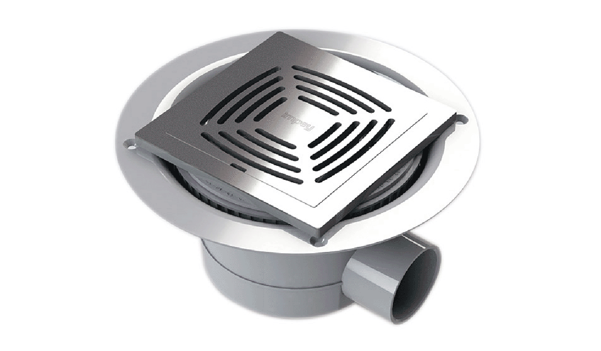 Impey Slot Quad Gravity Tiled Floor Drain - Horizontal Outlet