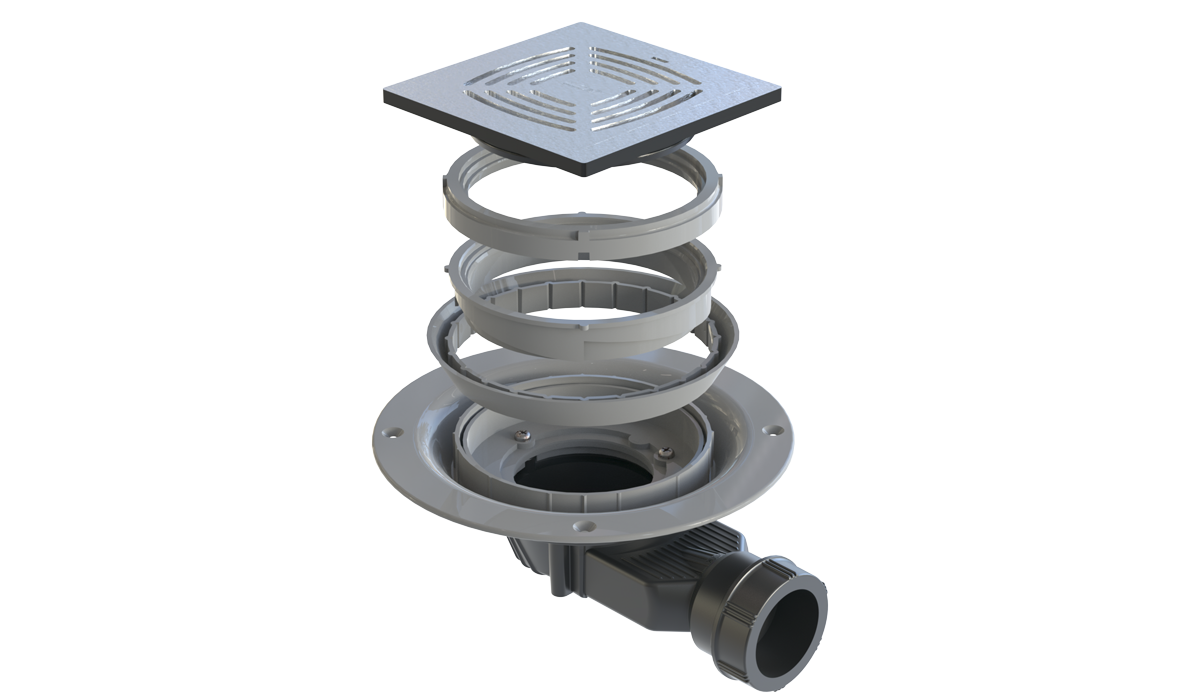 Impey Tiled Drain Slim+ Horizontal Slot