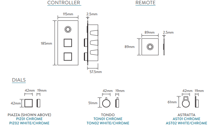 Aqualisa- Infinia Concealed with Remote Control Pumped (Gravity)