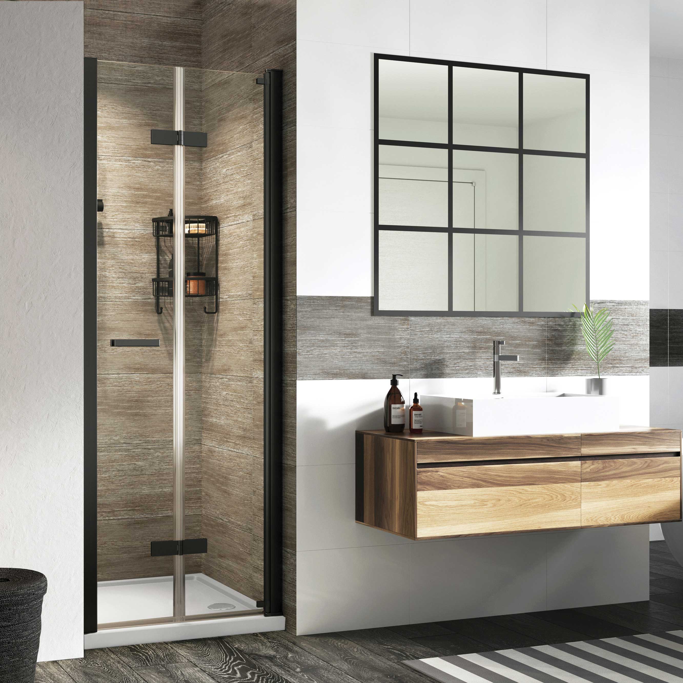 Innov8 Inward Opening Bi-Fold Door for Corner or Alcove fitting - Door