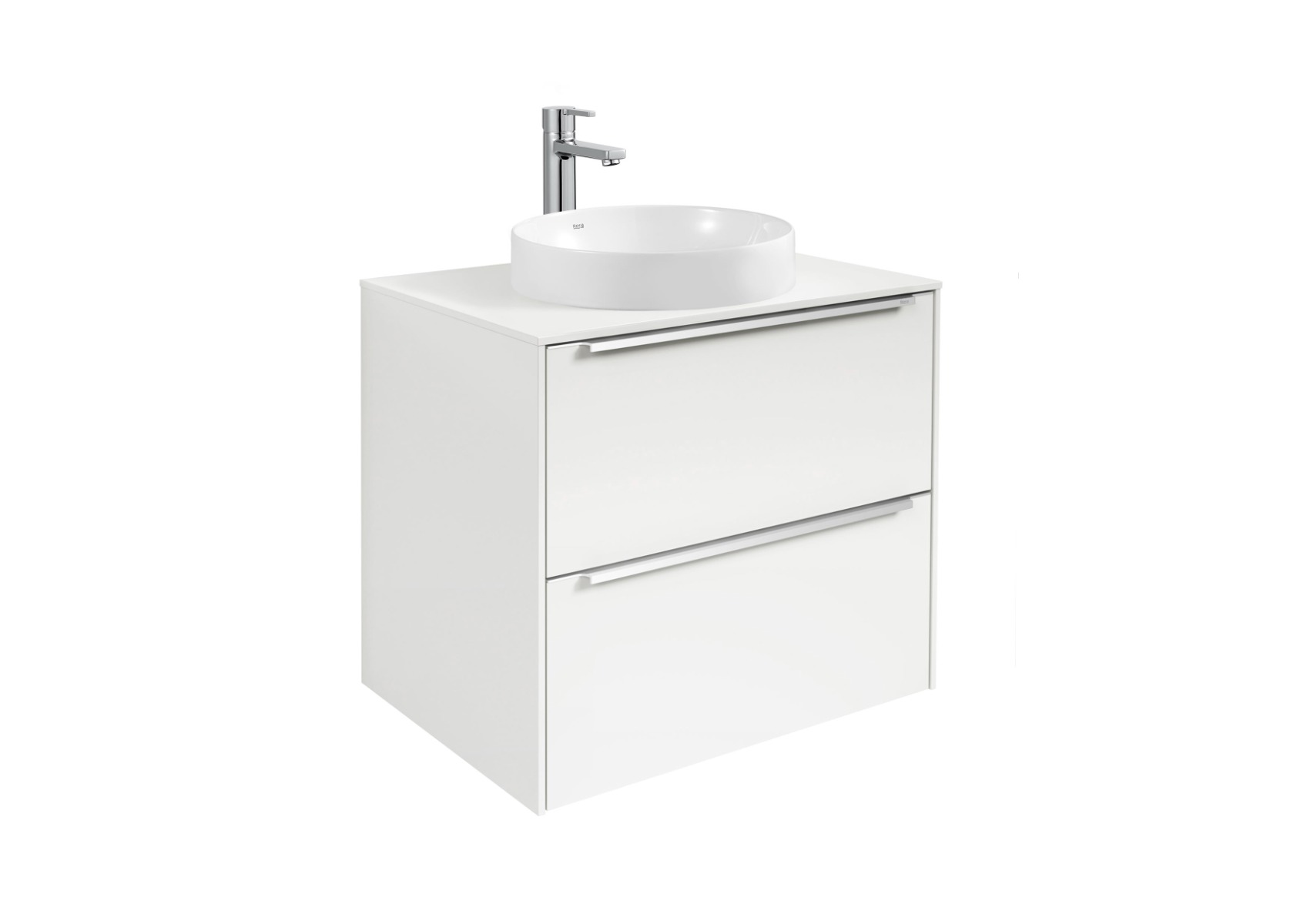 A857000806 + A857018806 Base unit for Soft or Round In Countertop basin GLOSS WHITE