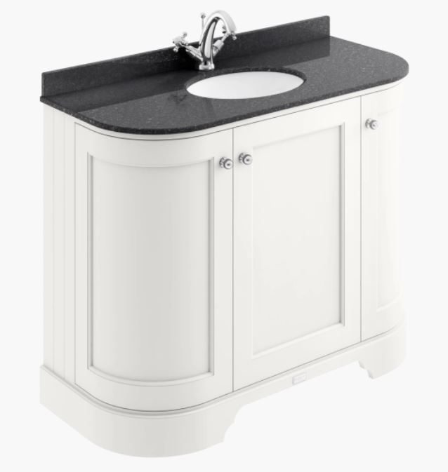 BAYF163 1000MM 3-DOOR CURVED BASIN CABINET