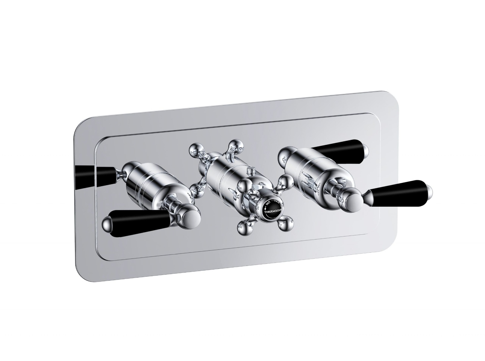 Grosvenor Black, Lever Thermostatic 3 Outlet Shower Valve GB85692