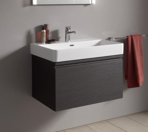 Vanity unit 615 x 450 x 390 mm , 1 drawer and interior drawer, incl. drawer organiser, matches washbasin 810964 - GRAPHITE