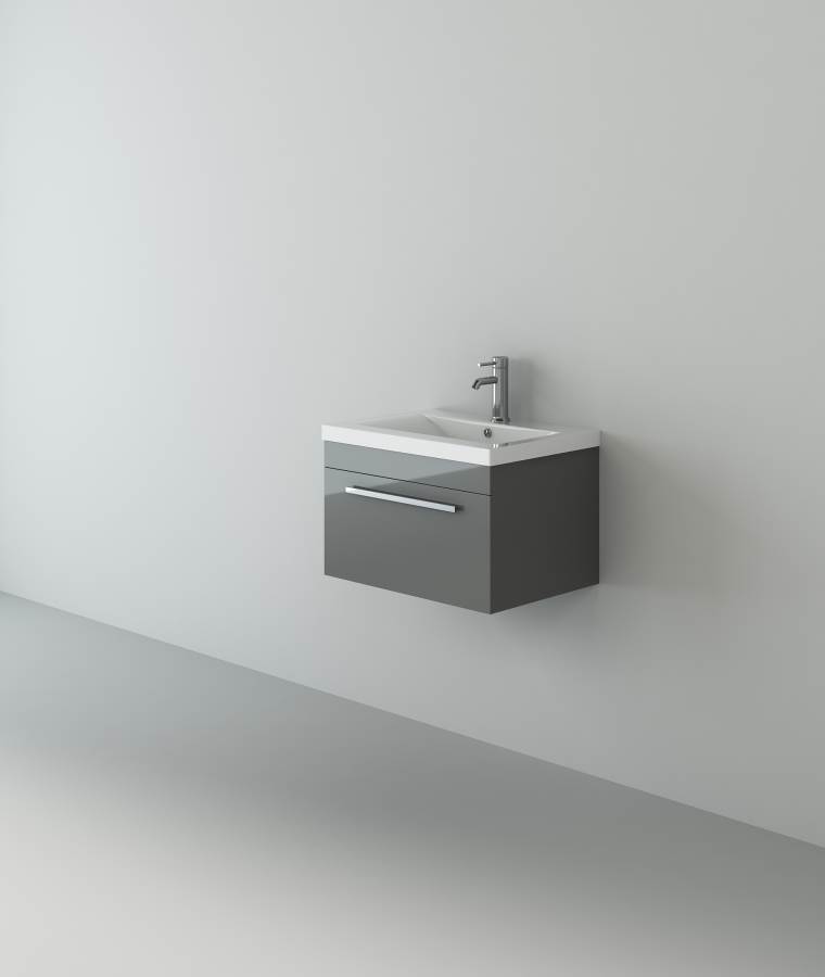 Juno 600 Anthracite Grey WH unit and Basin