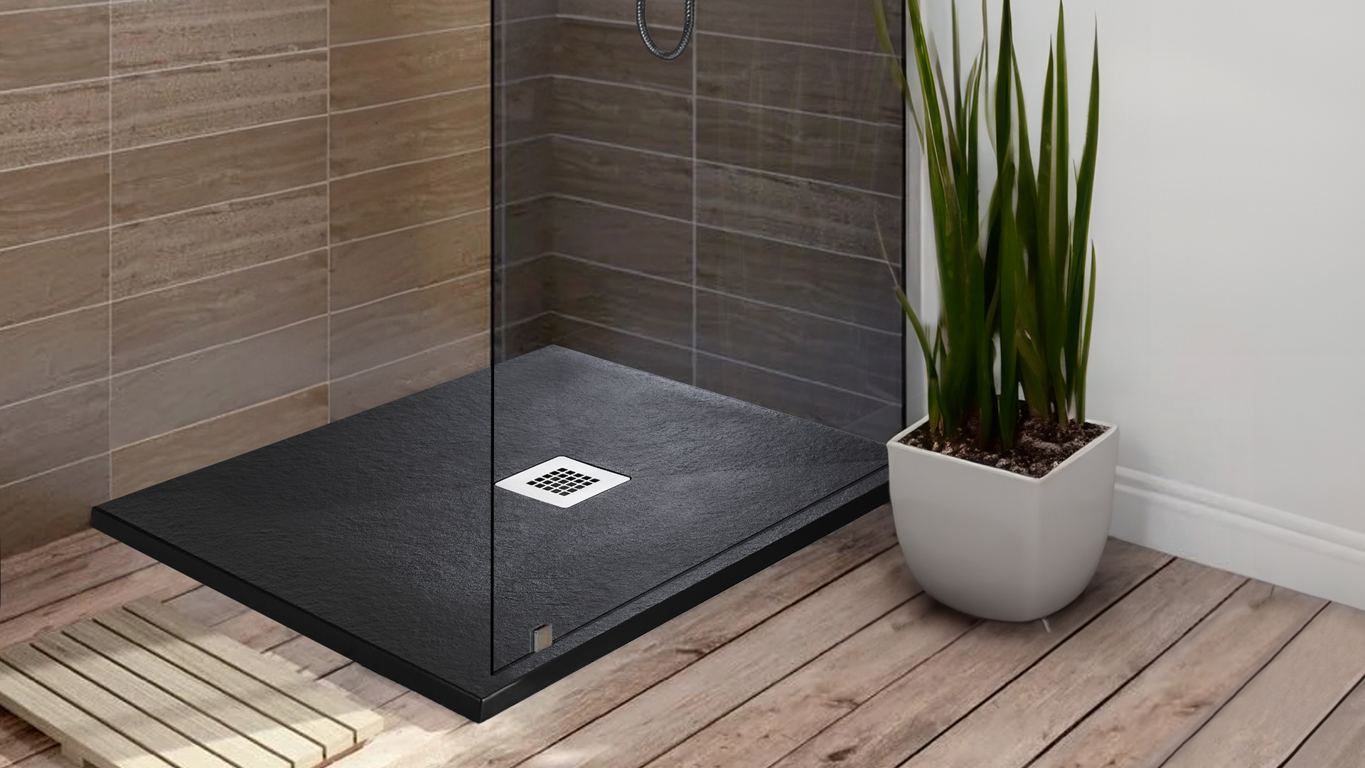 Stone Rectangle Tray - 1600x700mm Black