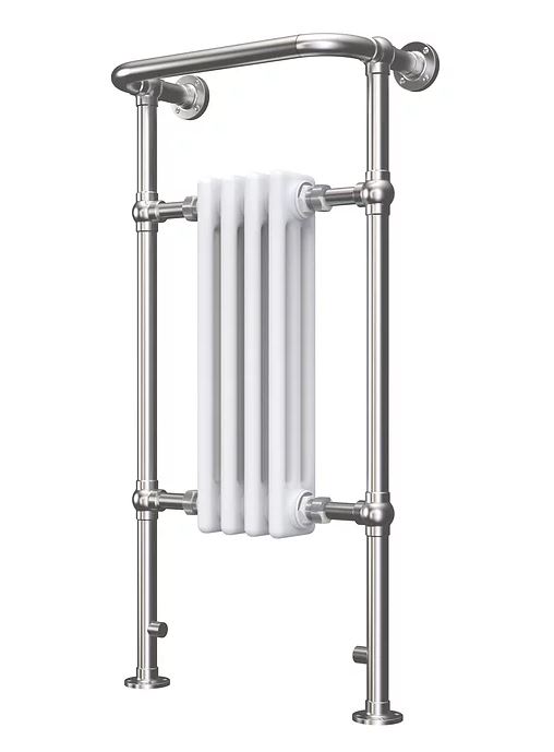 Radox Taurus Columbine 965mm x 538mm Heated Towel Rail in White & Chrome Output (BTU) 1476