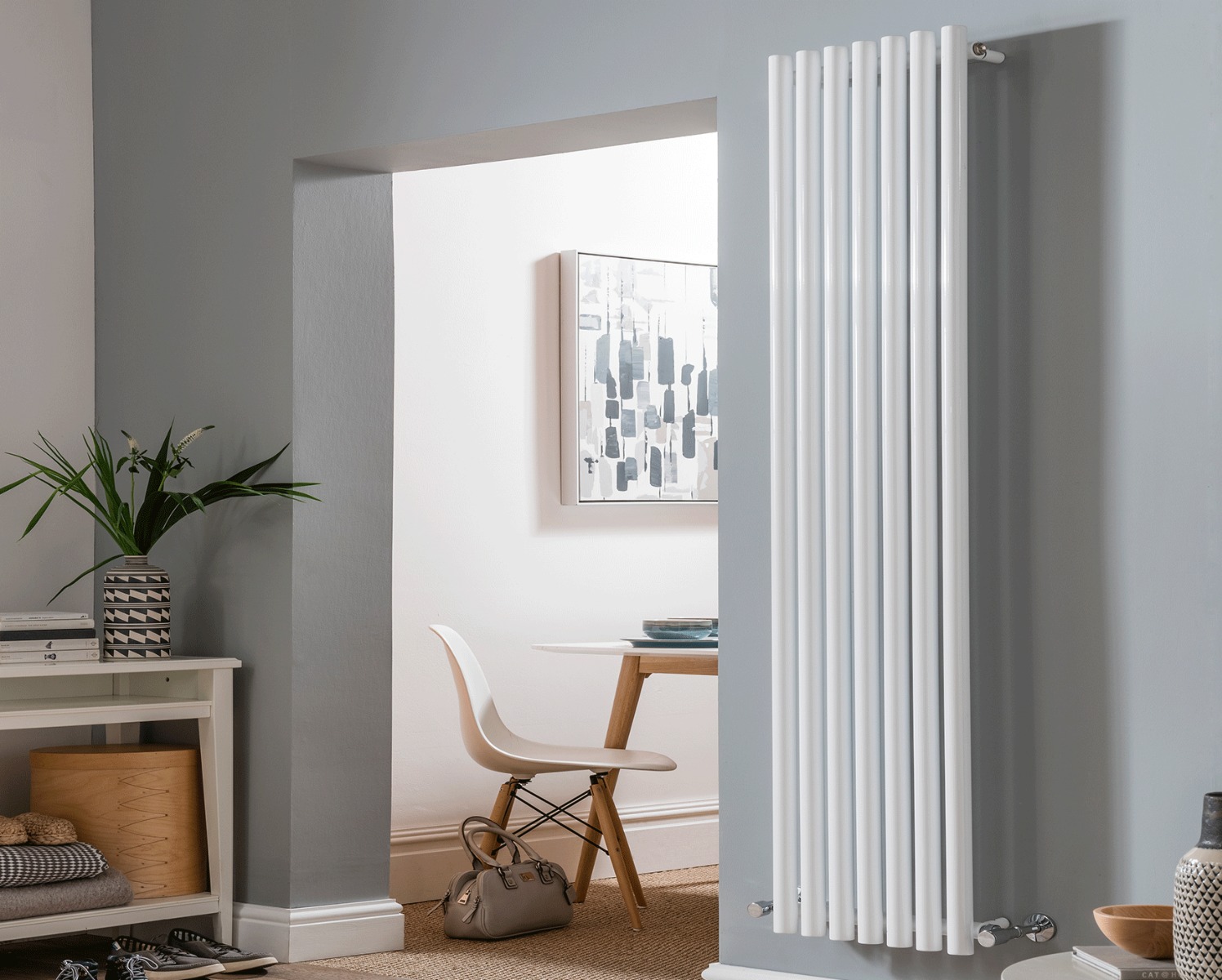Designer Radiators Kate Heating Only - White 1800x370