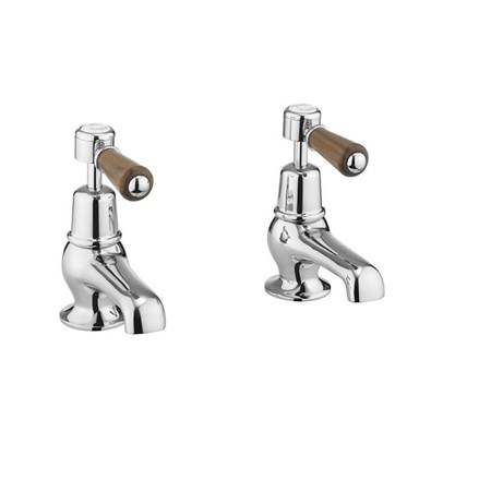 Kensington Basin Tap 3"KE1-Quarter turn with Walnut accent