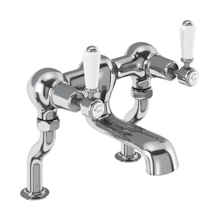 Kensington Bath Filler Deck Mounted KE23-Quarter turn with White accent