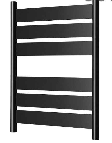 Radox Apollo 500 x 700mm Heated Towel Rail In Black Pearl Output (BTU) 1137