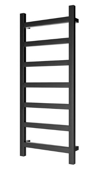 Radox Eros 1225 x 500 Matt Black Designer Towel Radiator Output (BTU) 1559