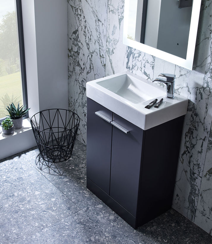 Tavistock - KOBE 560 FREESTANDING UNIT WITH BASIN - STORM GREY