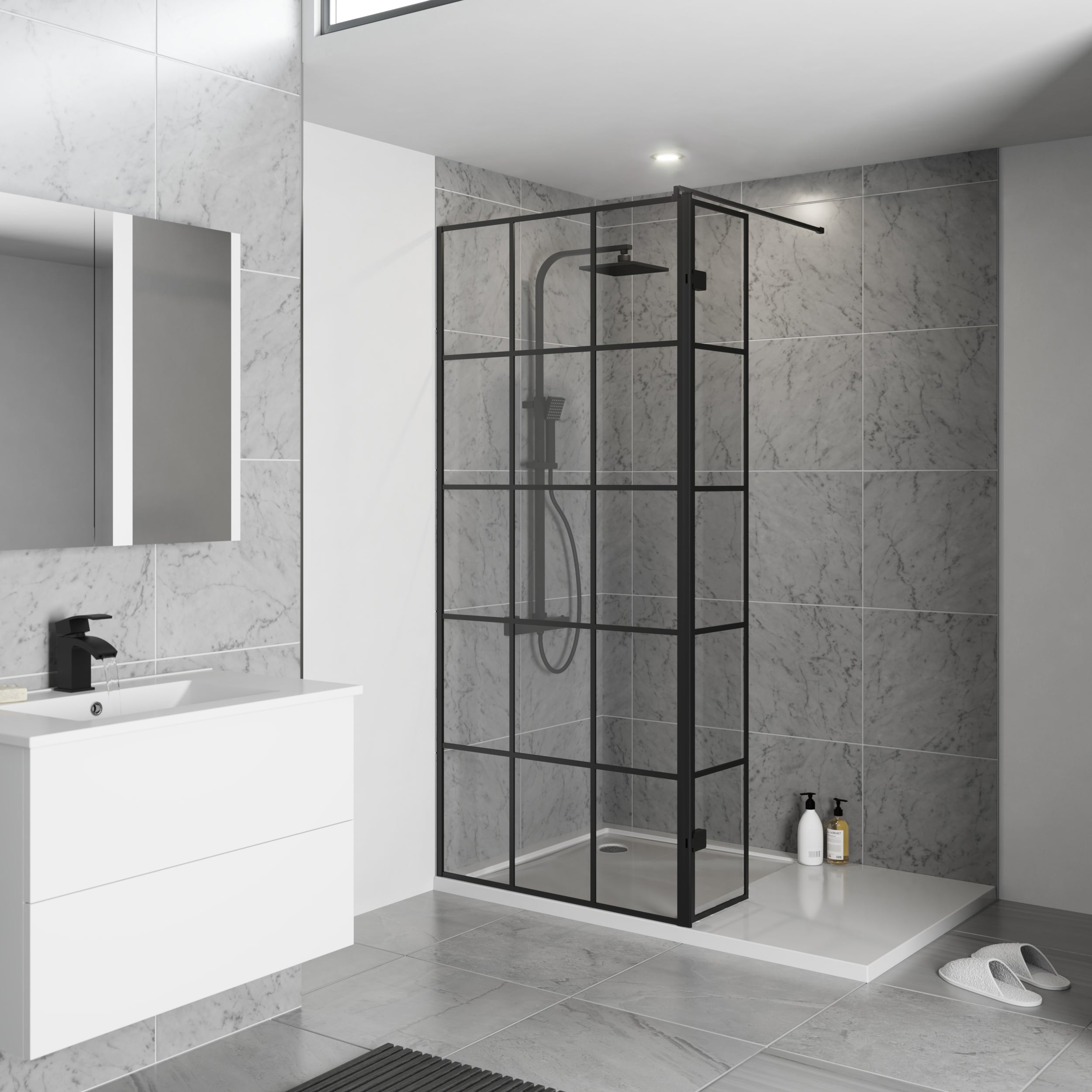 KV8 Krittal 800mm x 2000mm Wetroom Screen