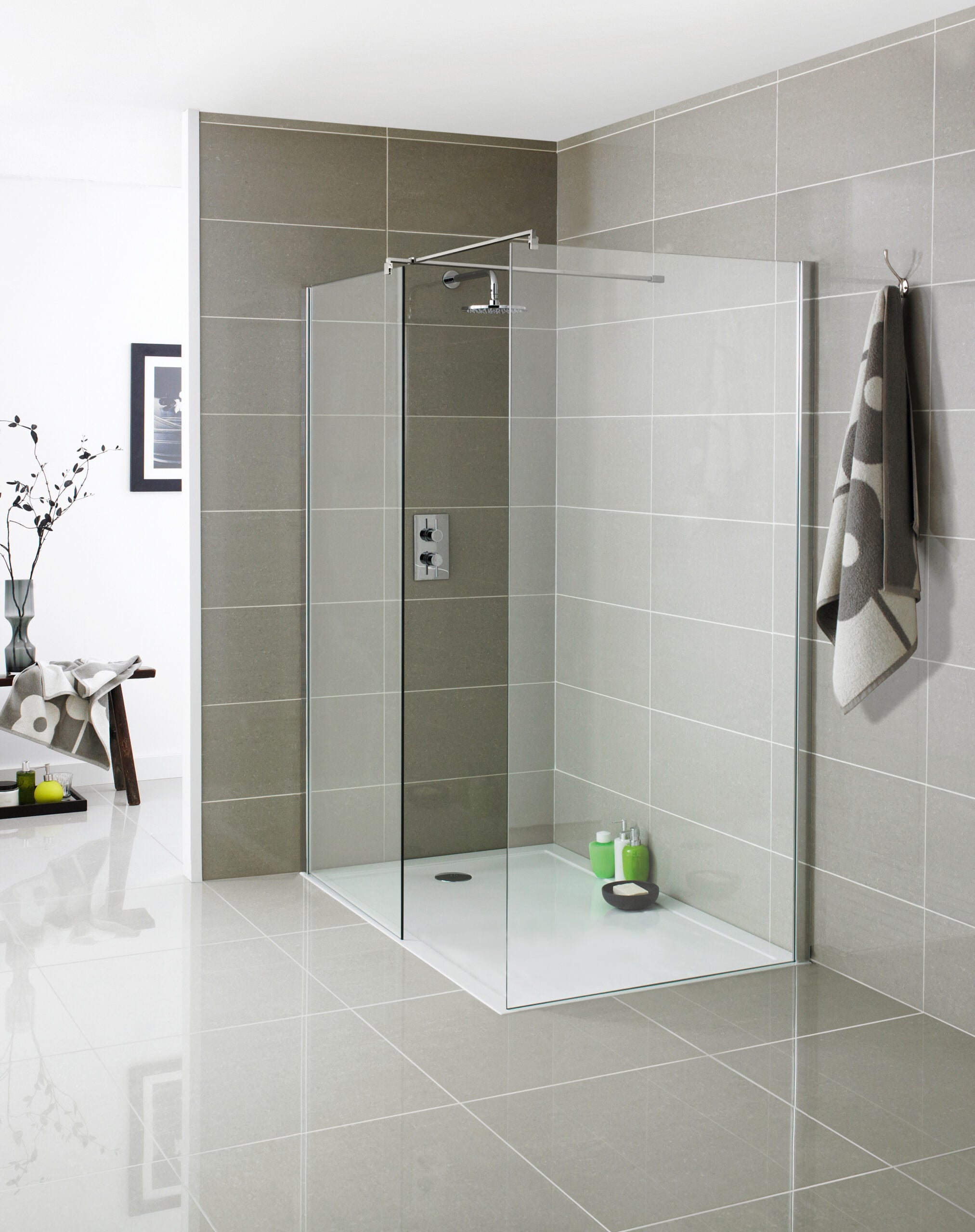 KV8 Wetroom Screen 1000x2000mm (Glass Only)