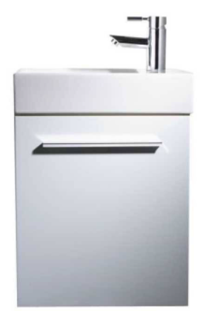 Tavistock - KOBE 450 WALL MOUNTED UNIT WITH BASIN - GLOSS WHITE