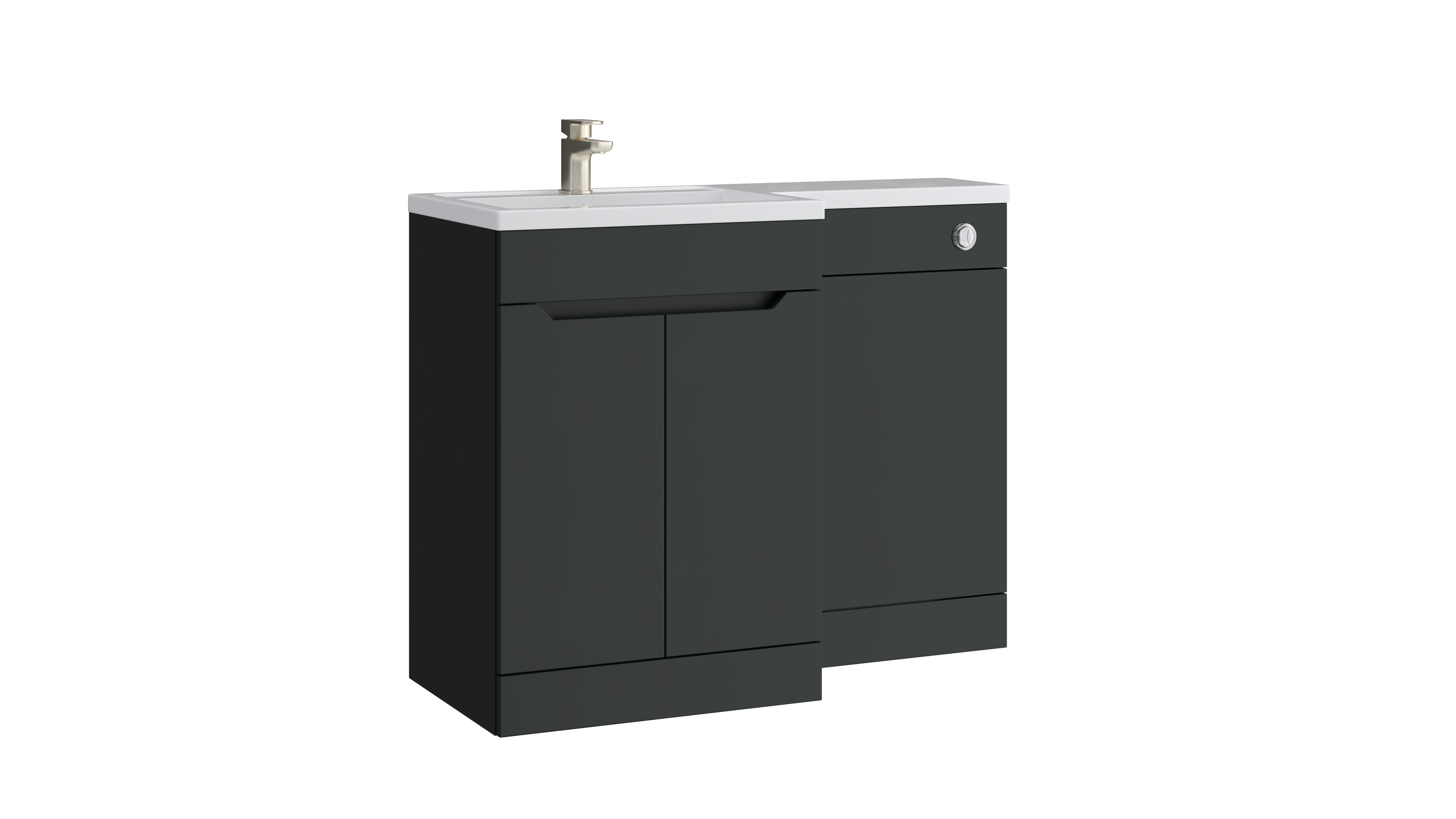 Urban L-Shape WC Unit Matt Anthracite