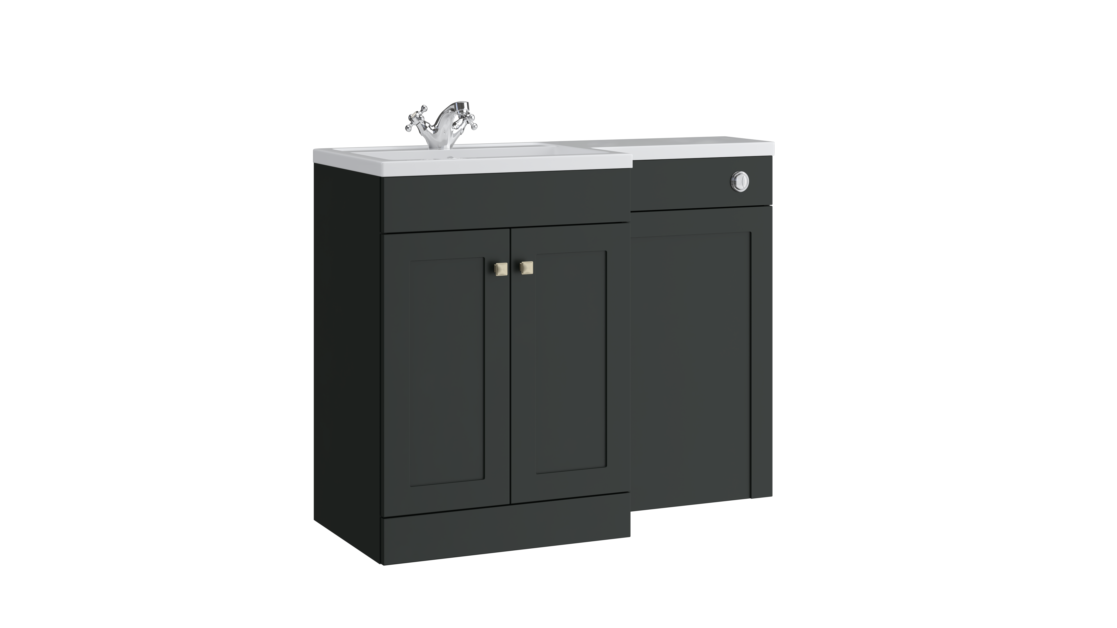 Sanctuary L-Shape Matrix WC Unit Matt Anthracite