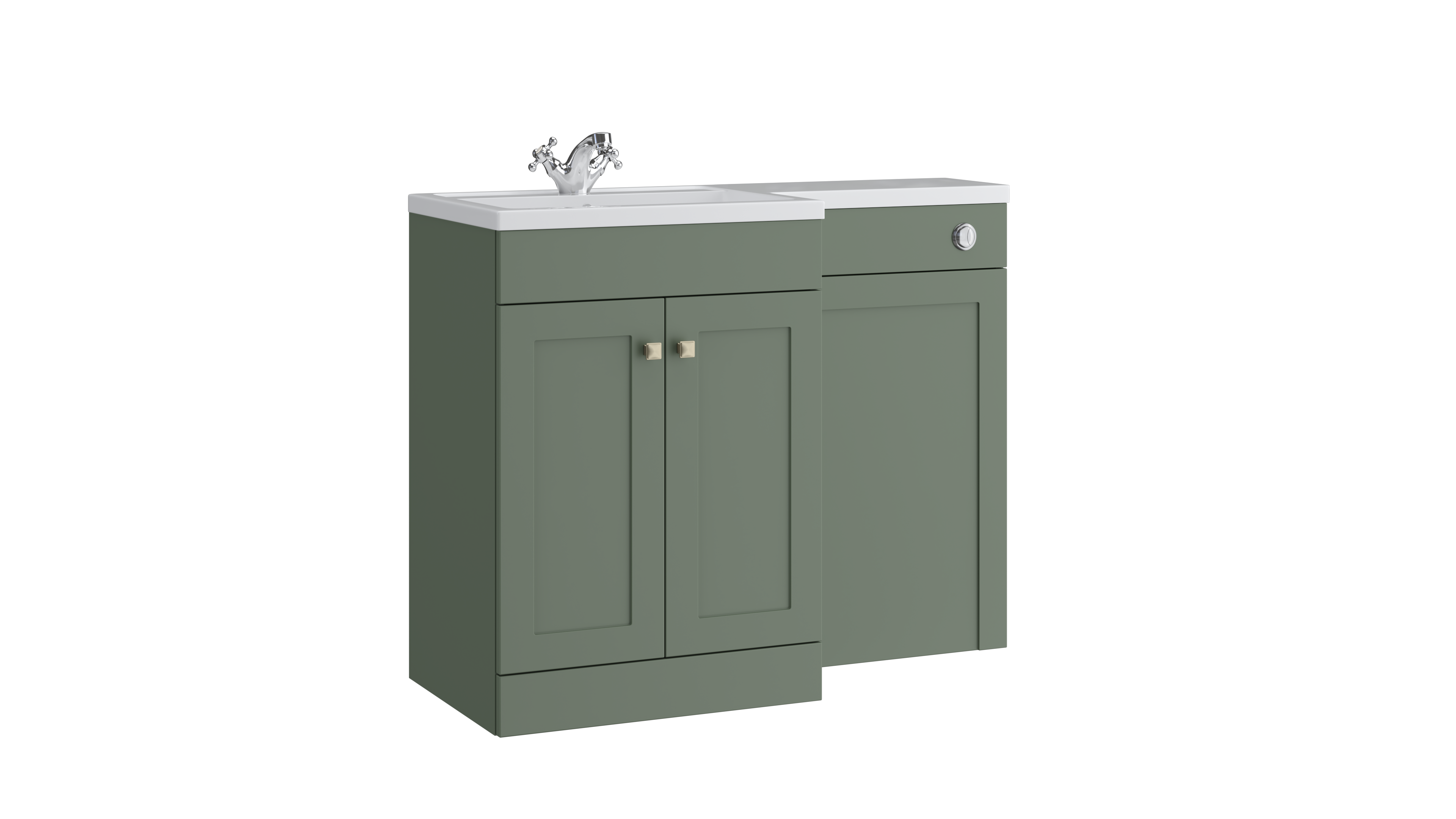 Sanctuary L-Shape WC Unit Corymbia Green