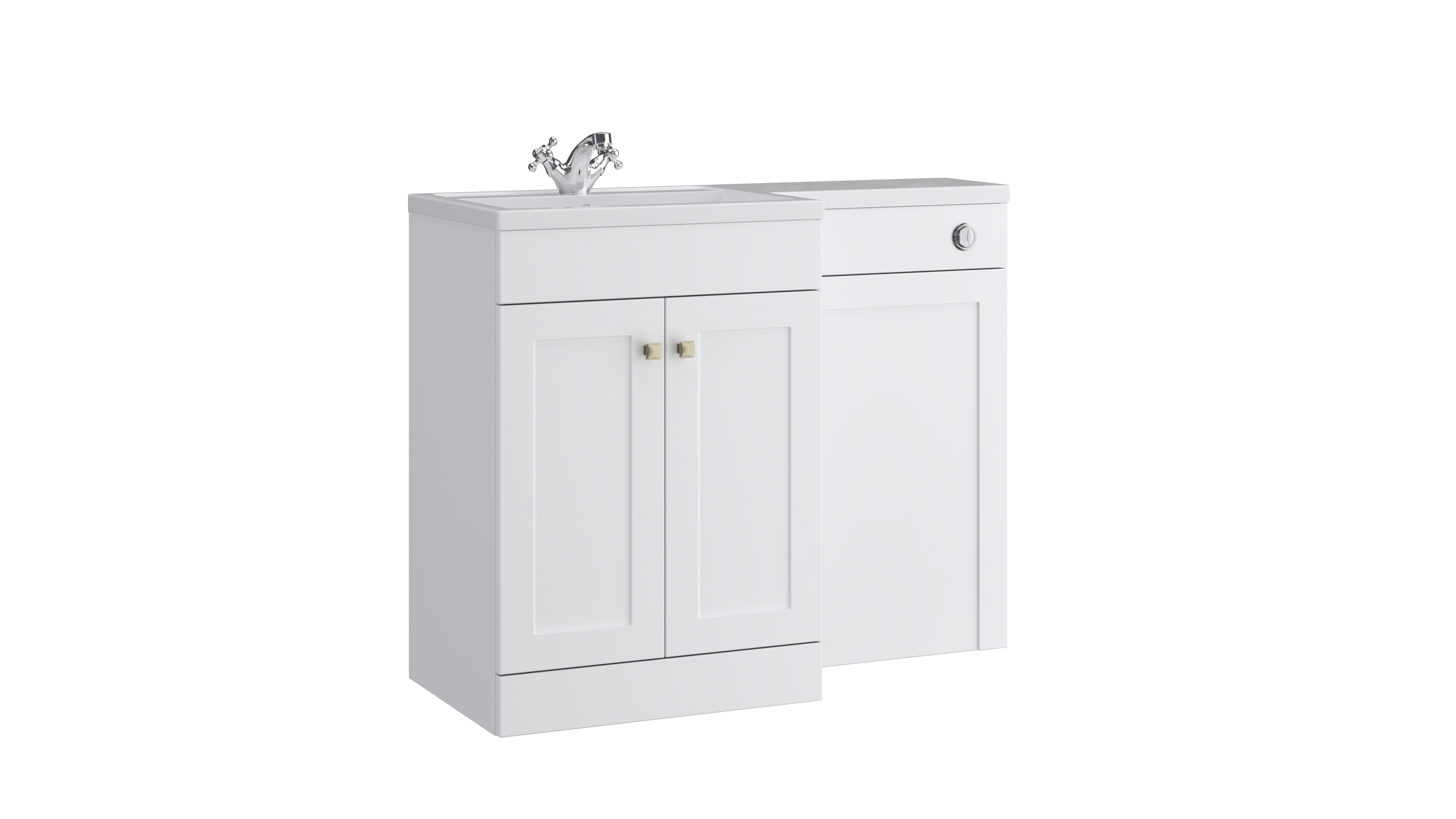 Sanctuary L-Shape WC Unit Matt White