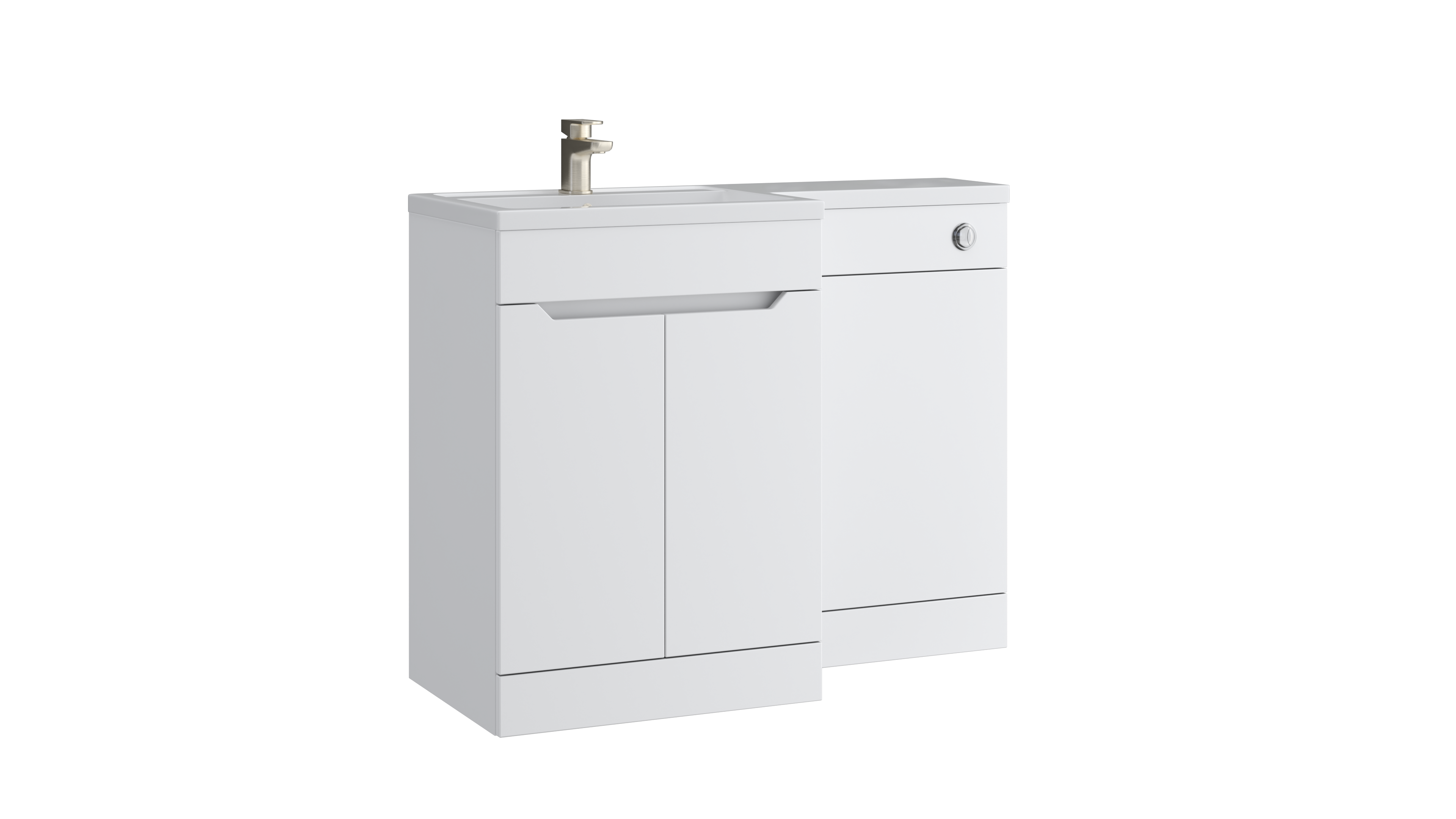 Urban L-Shape WC Unit Matt White