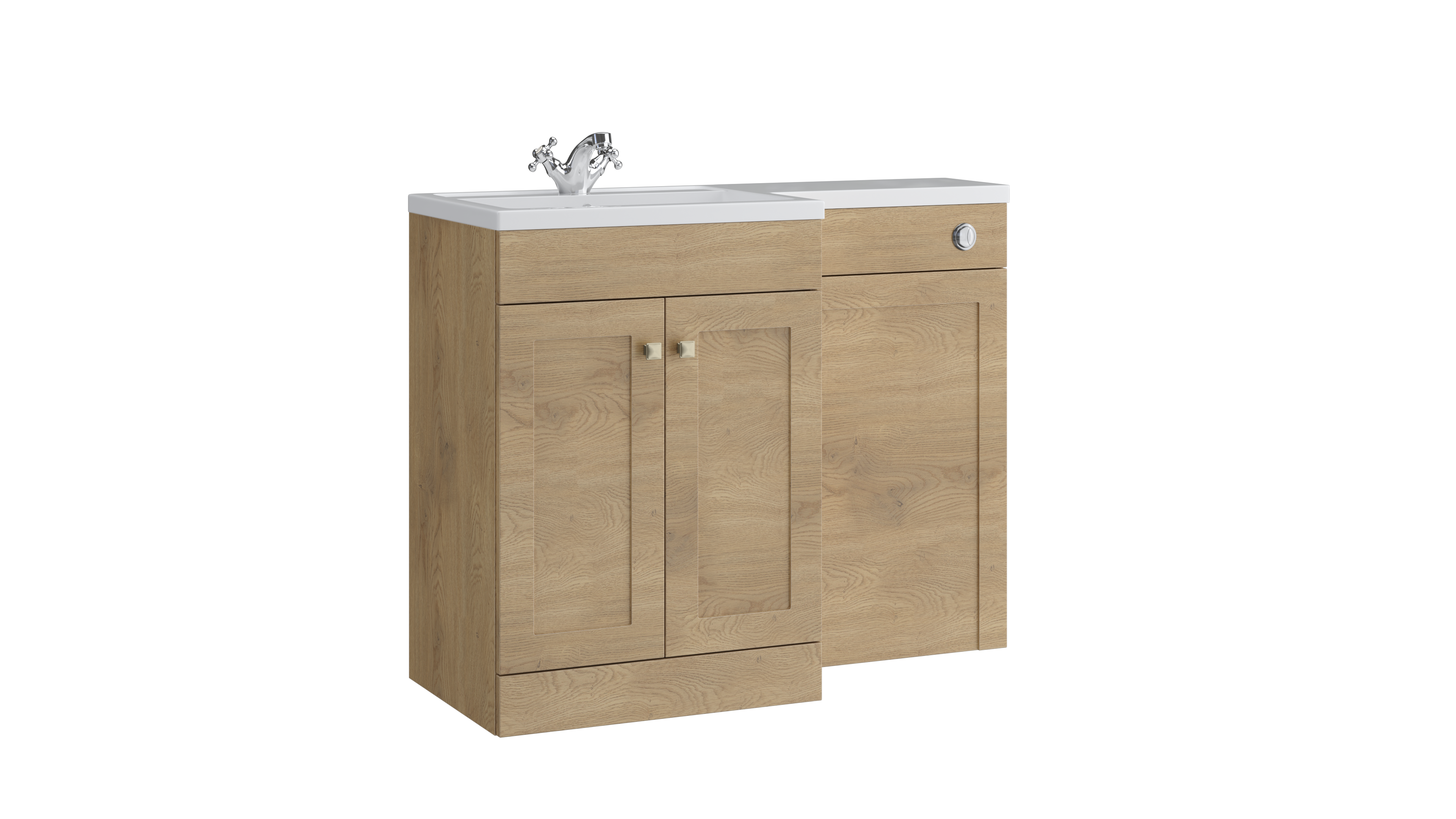 Sanctuary L-Shape WC Unit Torro Oak