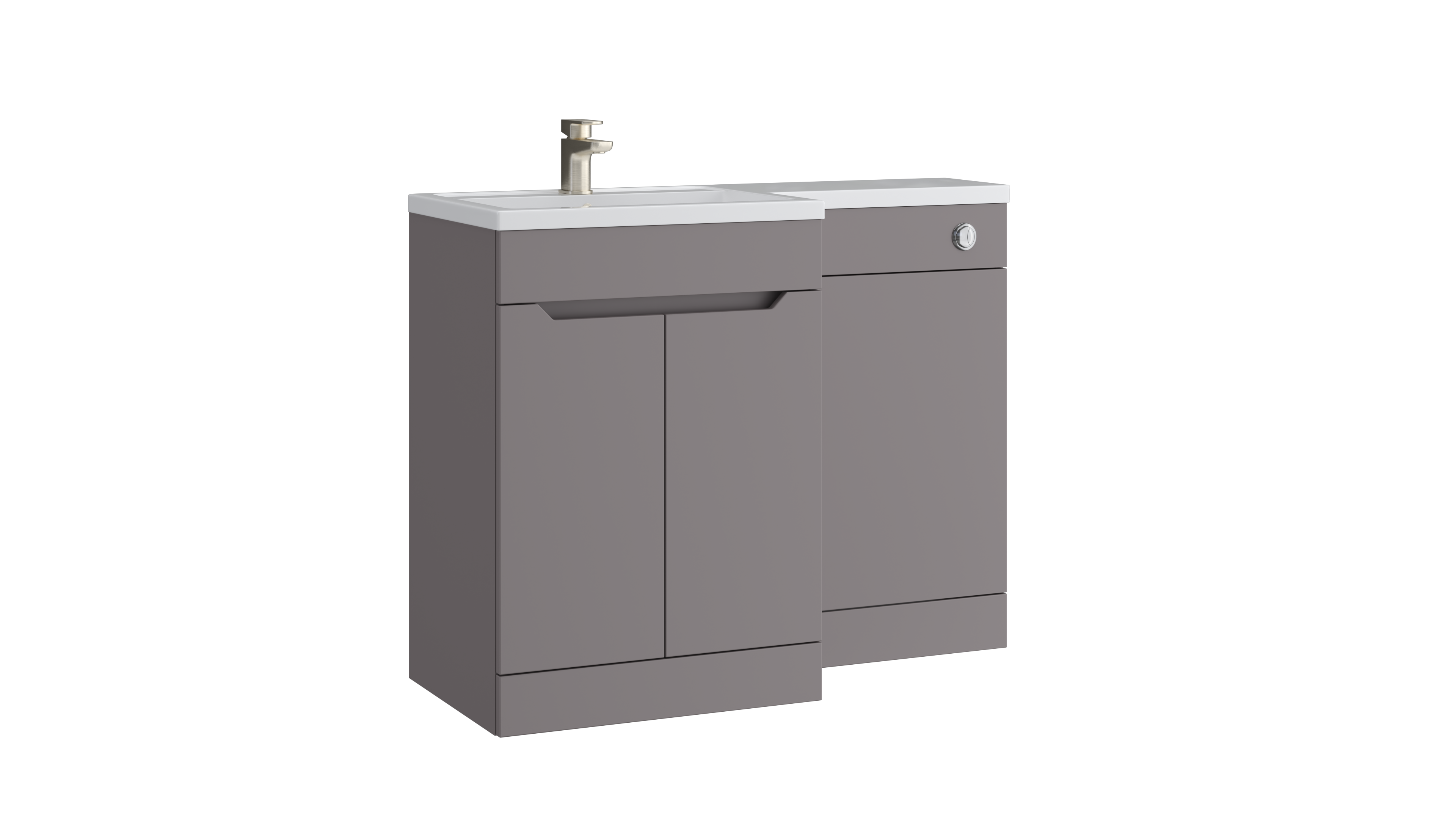 Urban L-Shape WC Unit Slate Grey
