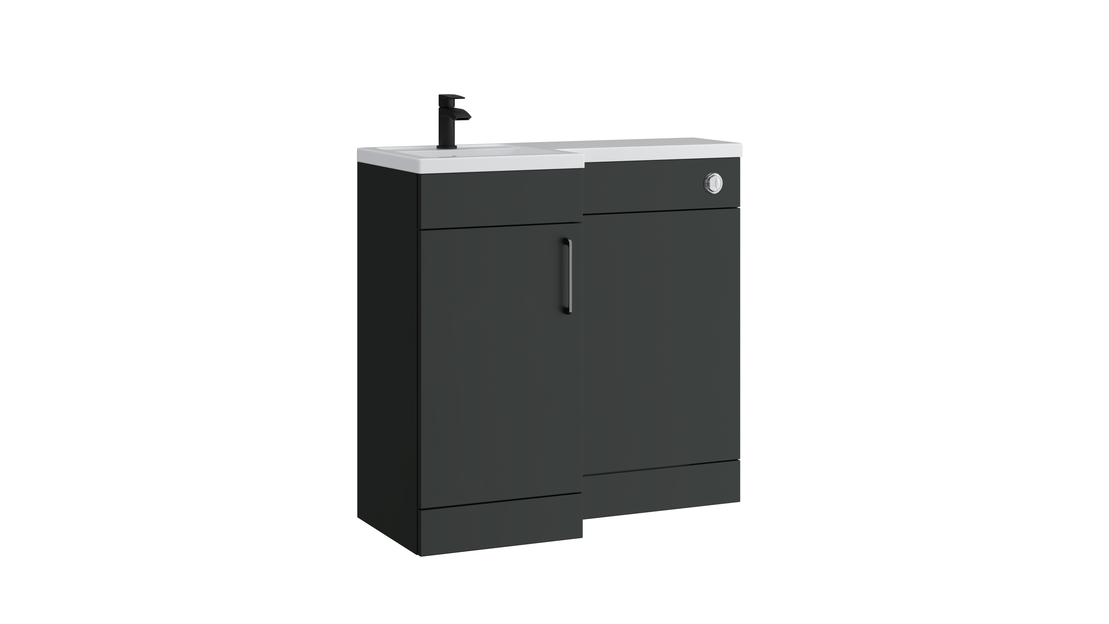 Dove L-Shape Door Unit Matt Anthracite