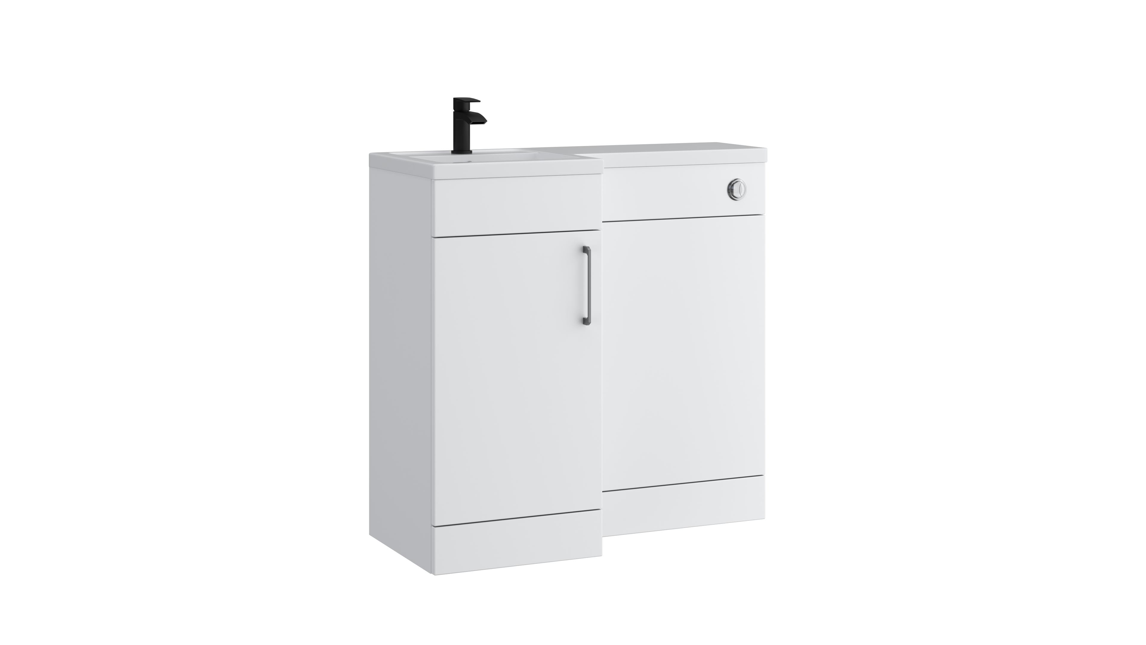 Dove L-Shape Door Unit Matt White