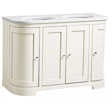 LANSDOWN 1200 CURVED UNDERSLUNG UNIT - LINEN WHITE