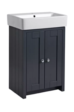 Lansdown 575 Freestanding Unit & Basin - Matt Dark Grey